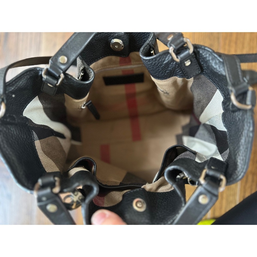 Burberry Maidstone Brit Grained Black Pebble Shoulder Bag - Picture 7 of 13